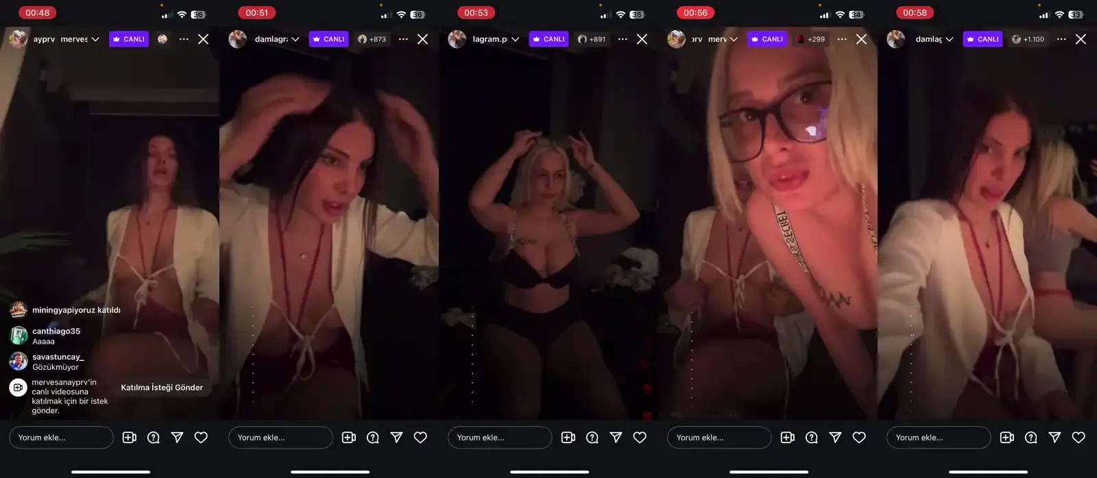 Damla Ekmekçioğlu canlı yayın videoları part 3