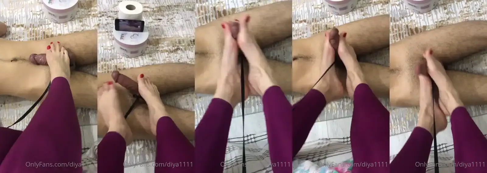 Kırmızı ojeli ayak parmaklarım