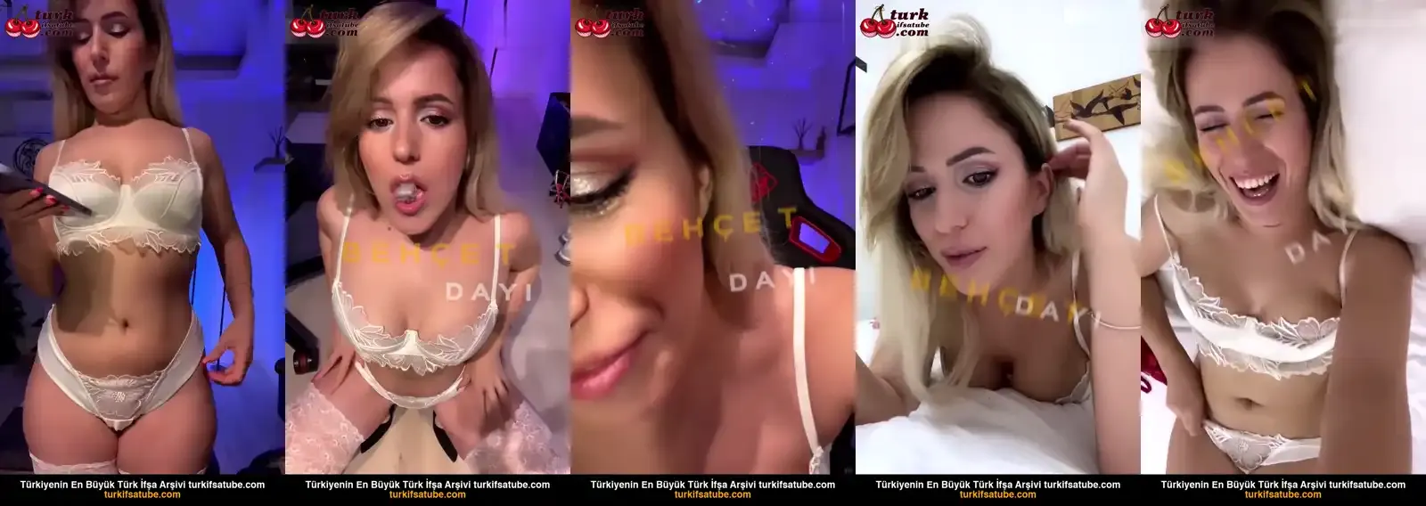 Sude Zara ifşa Sexy hatun yatağında canlı yayında